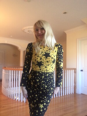 dolce & gabbana black/yellow stars print silk mini dress Dolce & Gabbana Floral Print Silk Mini Shift Dress