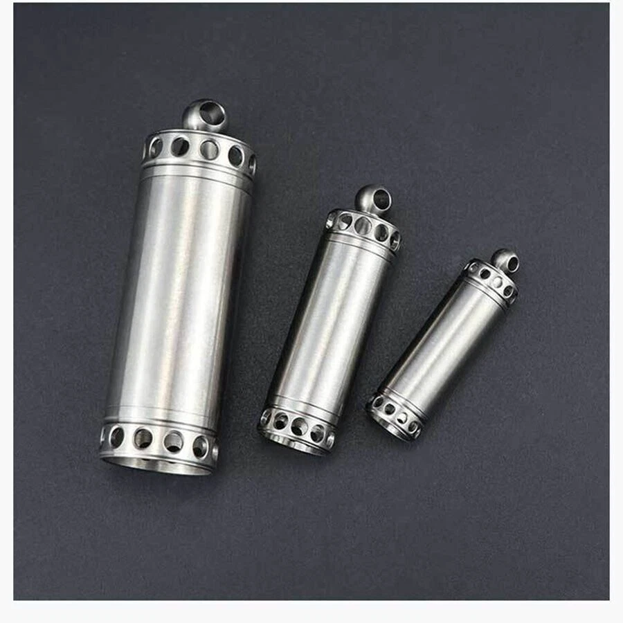 EDC Titanium Tool Waterproof Container Survival Case Box Outdoor For Pill Match - Image 2 of 4