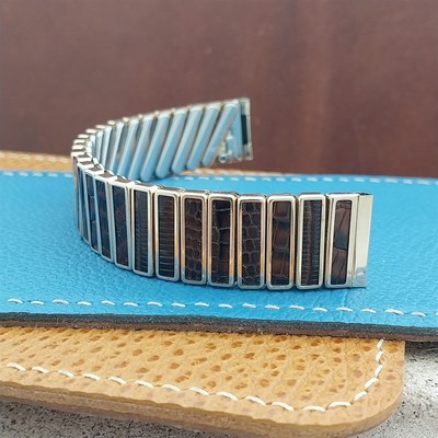 Vintage JB Champion Gold-Filled &Lizard 5/8'' Classic MCM Unused 1950s Watch Band