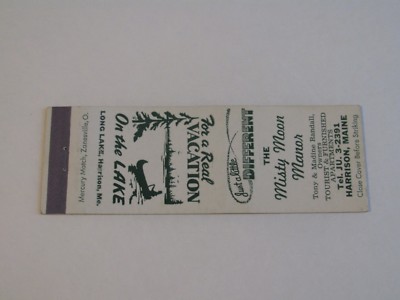 N69 Matchbook Cover ME Maine The Misty Moon Manor Harrison