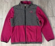 The North Face Jacket Girls XL/18 Denali Fleece Pink w Black  White Polka Dots