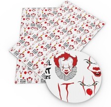 It Pennywise FAUX LEATHER SHEET 8" x 12" Boys of Horror 1109122 Clown LITCHI