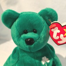 Erin Bear 4186 Ty Beanie Baby St. Patrick's Day 1997 PE Retired Green  6.99
