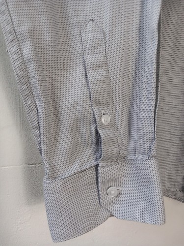 Kin John Lewis silver grey pattern slim fit long sleeve shirt sz 16" - Picture 4 of 9
