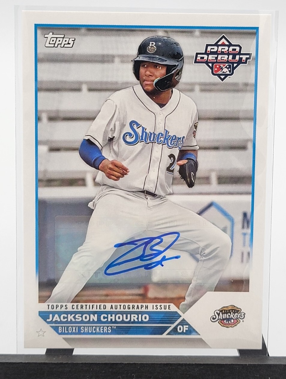 April 13, 2023: Biloxi Shuckers outfielder Jackson Chourio (11) on