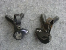 1 Pair Original Suntour Wishbone Shifters 3x7 Used Non-Detachable