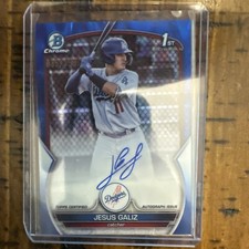 2023 Bowman Chrome Jesus Galiz Blue Lava Refractor Autograph /150