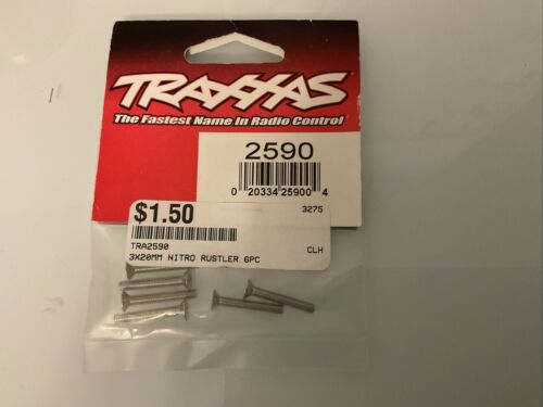 Traxxas 2590 3x20mm Counter Sunk Machine Screws Nitro Rustler (6) New