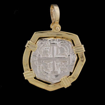 Atocha Sunken Tresure Jewelry - Odd Shape Silver Coin Pendant