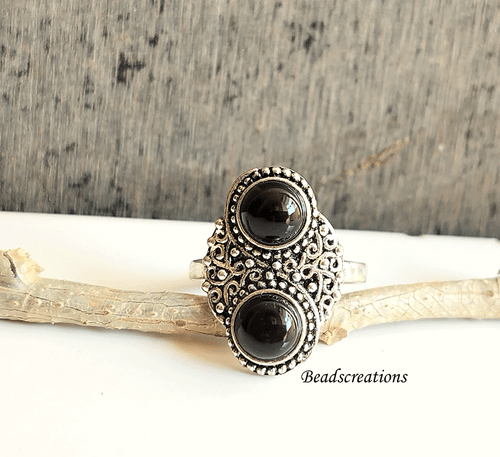 Natural Black Onyx Sterling Silver Handmade Jewelry Gift for Women - Picture 3 of 8