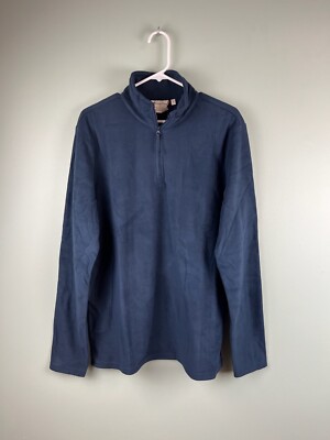 Mountain Warehouse Fleece Jacket Mens Blue Grey Full Zip Pockets Camber