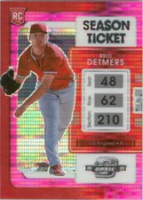 2022 Panini Chronicles Contenders Optic Pink Pulsar #7 Reid Detmers Angels RC