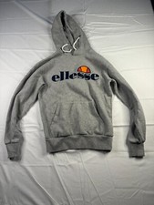 Ellesse Hoodie Womens Size Small Pullover Gray Long Sleeve Kangaroo Pocket
