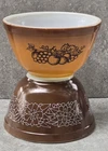 Pyrex Woodland Brown Old Orchard 401 Nesting Mixing Bowl 1.5 Pint Set Lot of 2