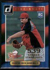 2014 Donruss David Holmberg The Rookies Career Stat Line #38 Reds /400