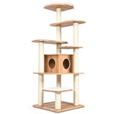 Costway 69" Cat Tree Multi-layer Kitten Activity Tower W/ Removable Soft Mat