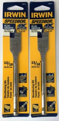 Irwin 88813 Speedbor Blue Groove Wood Boring Bit 13/16'' x 6'' 2 Packs