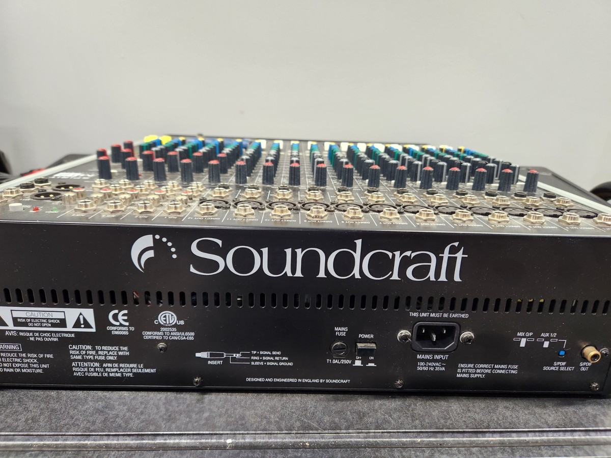 Soundcraft　SPIRIT M12　アナログミキサー　動作品 Soundcraft Spirit M12 20 Channel Audio Mixer with Cords