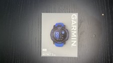 GARMIN Instinct 3 AMOLED Smart Watch - 45 mm, Black with Blue Silicone Band -New