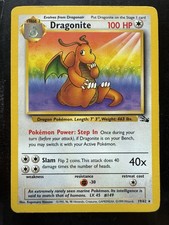 original dragonite pokemon card value Dragonite 1999 Fossil #04/62 1st Edition Holo Price Guide