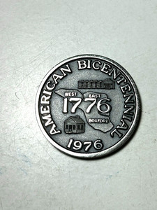 Boxford Mass 1976 Sterling Silver Bicentennial medallion