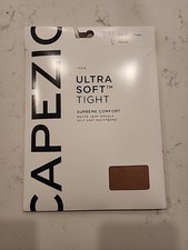 Capezio Ultra Soft Stirrup Tight Self Knit Waistband S/M Caramel New