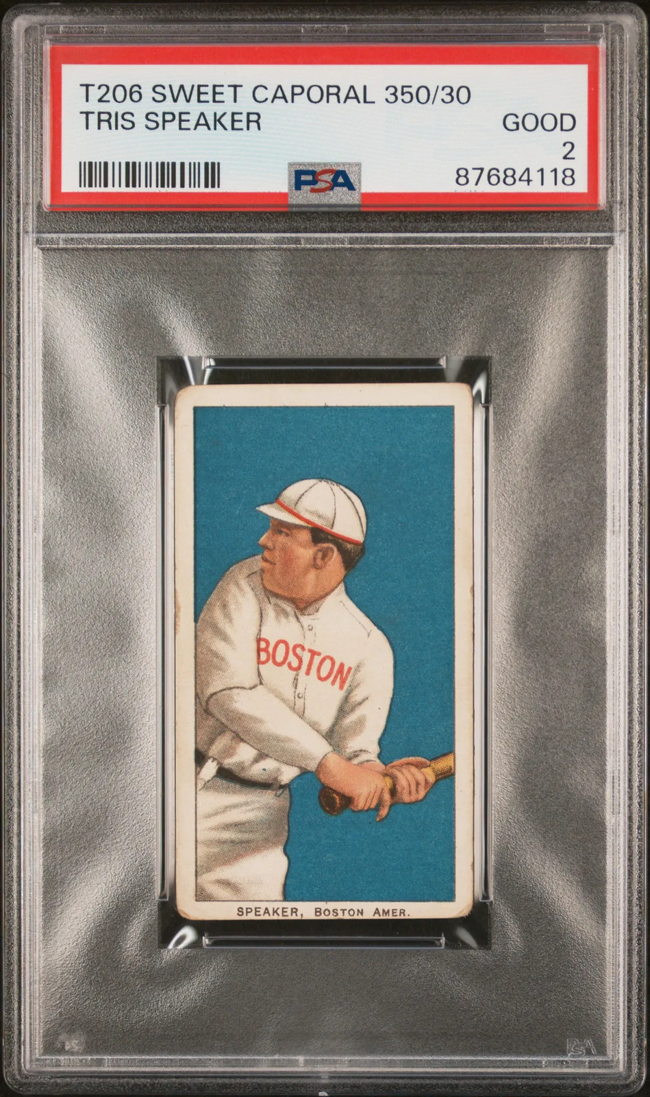 1909-11 T206 Sweet Caporal 350/30 Tris Speaker PSA 2