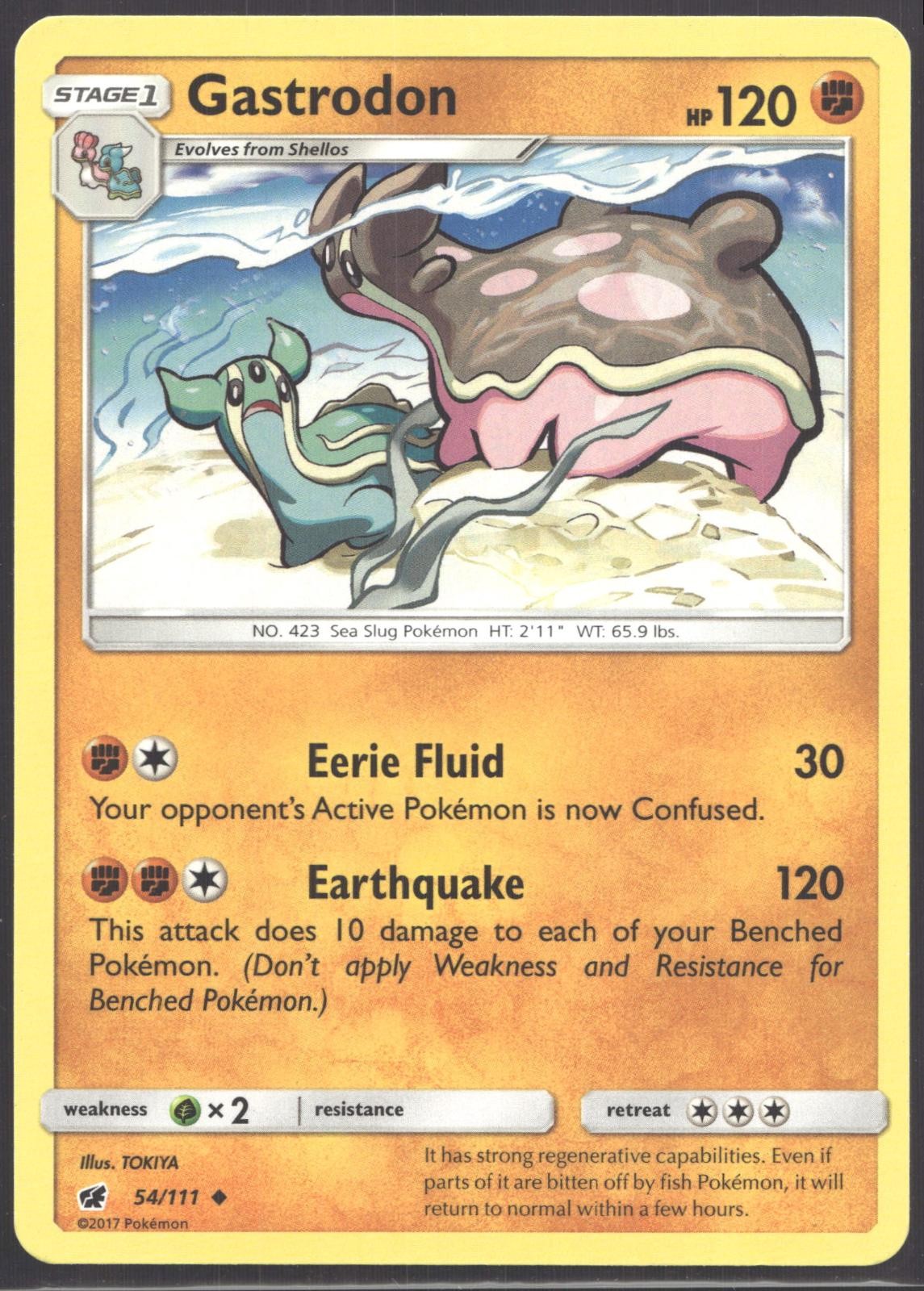 Gastrodon 54/111 Crimson Invasion Pokemon Card 2017 Lightly Played