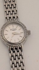 Rotary LB02833/06 Ladies Stone Set Bezel Dress Ladies Watch - Used