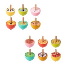 6Pcs Wooden Gyroscope Toys Party Favors Classroom Prizes Fine Motor Skills