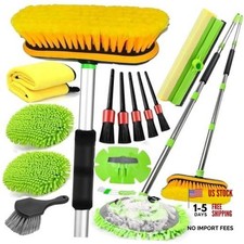 62'' Car Wash Brush with Long Handle, Car Wash Kit with Tire Brush, Tower,