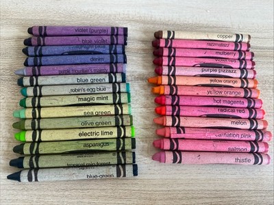 Vintage Crayola Crayons Retired Colors + Mixed Lot Binney & Smith USA