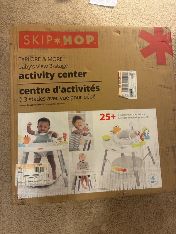 NEW Skip Hop Baby Activity Center  Station w/ Seat & Attached Toys White/Gray