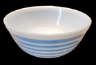 Vintage Pyrex Rainbow  Stripes Blue 403 Nesting Bowl 2.5 Qt Very Clean