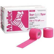 Mueller Tear-Light Elastic Athletic Stretch Tape : 2 in. x 7-1/2 yds. Pink  2