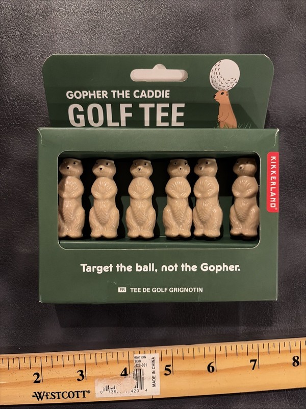 Kikkerland Gopher the Caddie Golf Tees Target The Ball Not The Gooher New
