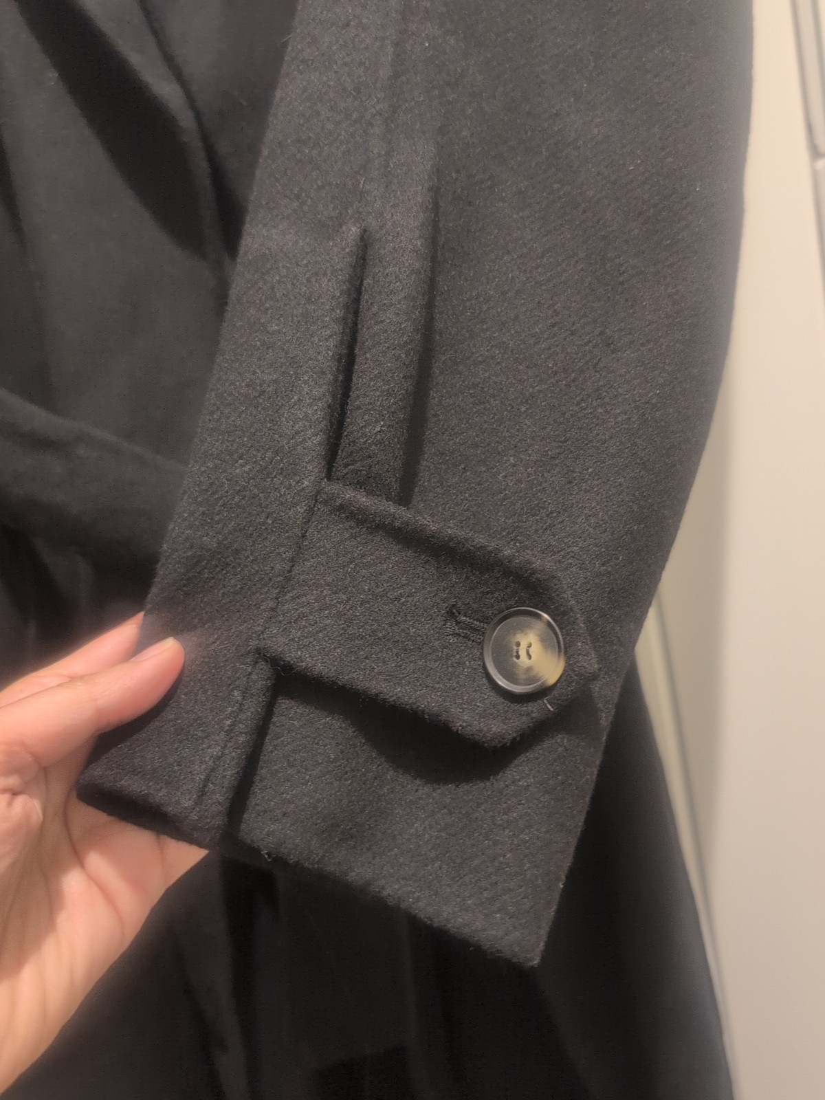 NWT Reiss Olive Wool Blend Oversized Overcoat In Black Sz US 10/ UK 14 $620 image 8
