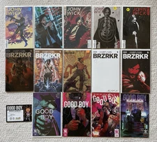 John Wick Comics Set 1 2 3 4 5 + BRZRKR Variant Lot & Good Boy 1-4 + Signatures