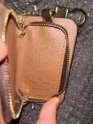 Louis Vuitton Monogram Geldbörse Braun Leder mit Logo- und Reißverschluss