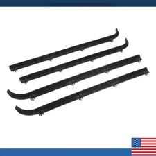 Inner & Outer Door Window Sweep Felts Seals Weatherstrip 4pcs Set for Ford 4X