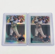 2010 Topps Chrome Ichiro Suzuki #38 Refractor & Base 2 Card Lot Great Condition