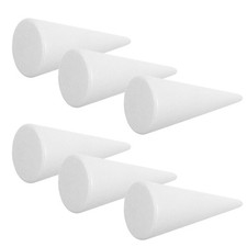 6 Pcs White Foam Cones Polystyrene Cone Floral Foam For Crafts