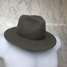 Failsworth Adventurer Fedora Hat – Medium (57cm) – 100% Wool – Turf Green