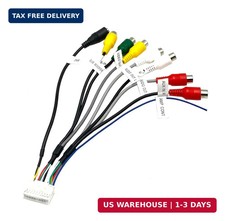 20 Pin Car Radio RCA Audio Replacement Harness with 8 Female RCA Connector Video