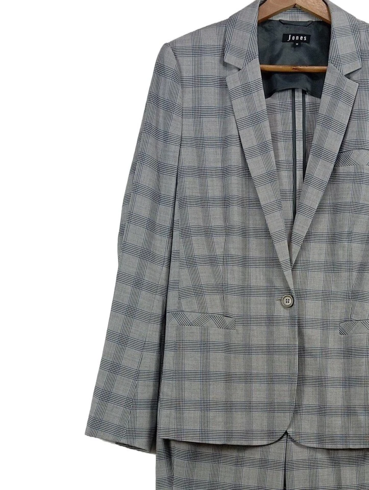 JONES Traje de pantalón Mujeres Traje Talla EU 38 gris claro look casual - Imagen 3 de 4