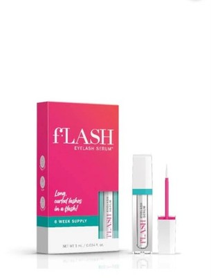 fLASH Eyelash Serum for Long, Curled Natural Lashes - 0.07 Fl Oz (Pack 2)   