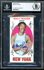 WALT FRAZIER Autographed Signed 1969 Topps Rookie Card #98 BGS AUTO Beckett. rookie card picture