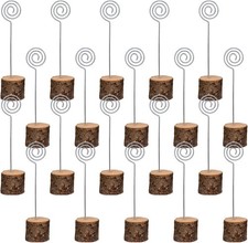20 Pcs Wood Place Card Holders Rustic Wood Table Number Holders Stands  30 Pcs