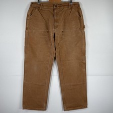 Carhartt USA Work Pants Double Kneel Duck Painter Beige Men's Used