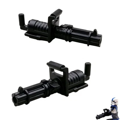 CUSTOM BRICK DESIGN 2x Waffe Z-6 Blaster Kanone passend für LEGO® Star Wars Clone Trooper Figuren